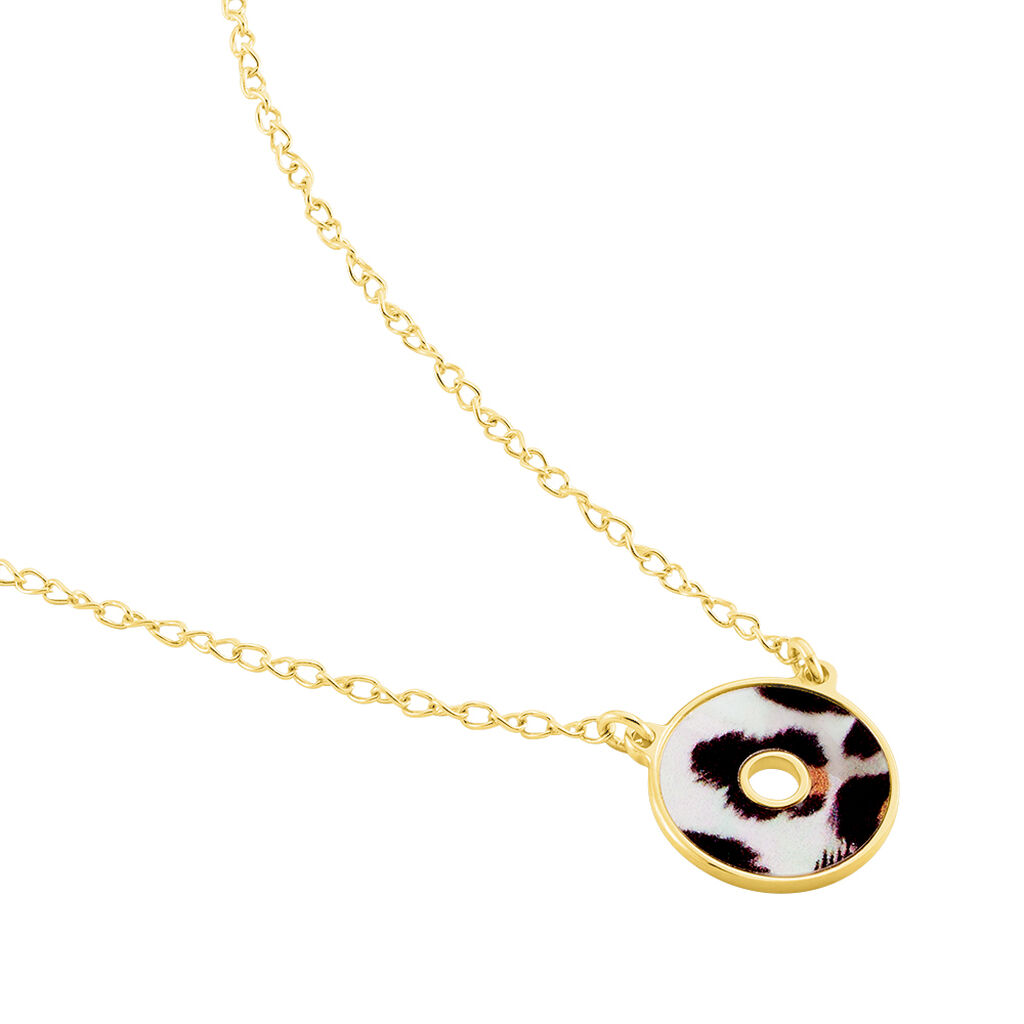 Collier Argent Dore Leos Ronde Nacre Leopard - Spannringe Damen | OROVIVO