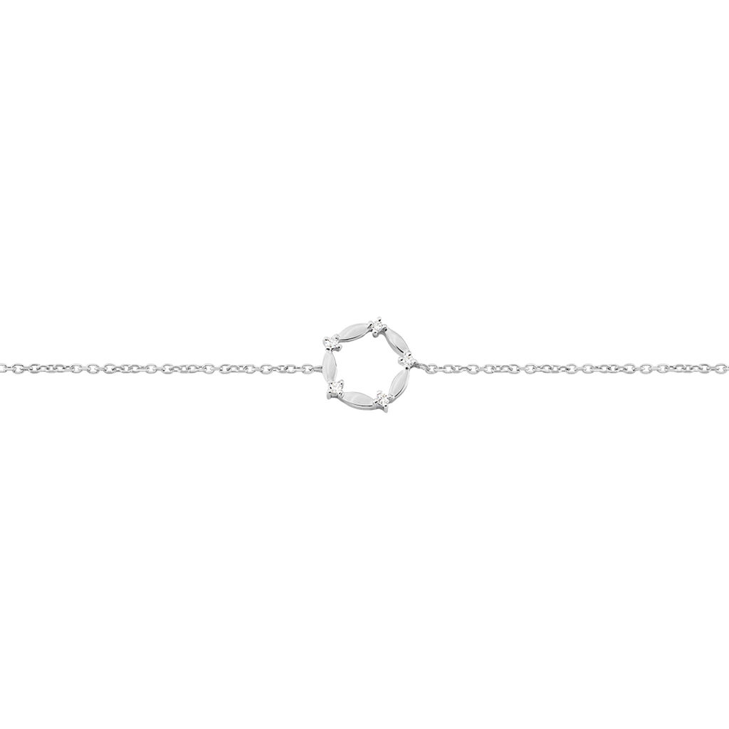 Bracelet Luciole Or Blanc Et Diamant - Spannringe Damen | OROVIVO