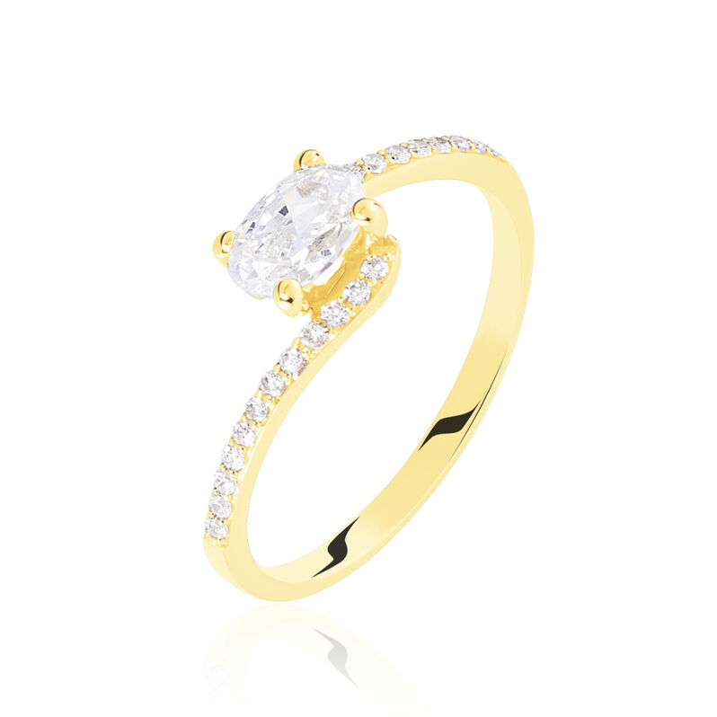 Bague Loriane Or Jaune Oxyde De Zirconium - Spannringe Damen | OROVIVO