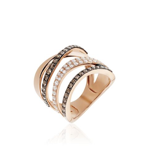 Damenring Roségold 750 Diamanten 0,664ct - Ringe mit Stein Damen | OROVIVO