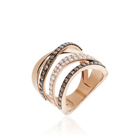 Damenring Roségold 750 Diamanten 0,664ct - Ringe mit Stein Damen | OROVIVO
