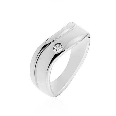 Damen Ring Silber 925 Diamant 0,01ct Welle 21,00mm  - Verlobungsringe Damen | OROVIVO
