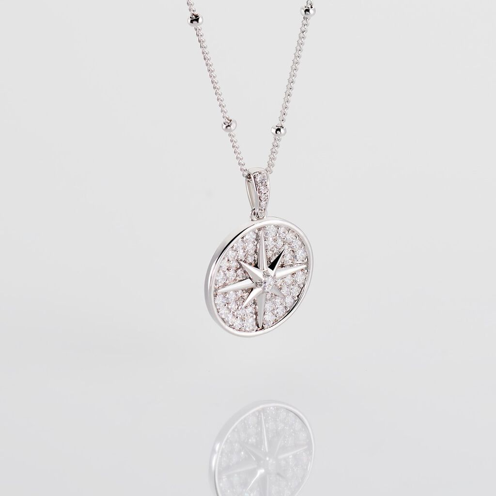 Damen Collier Silber 925 Zirkonia Kreis Layne - Halsketten Damen | OROVIVO