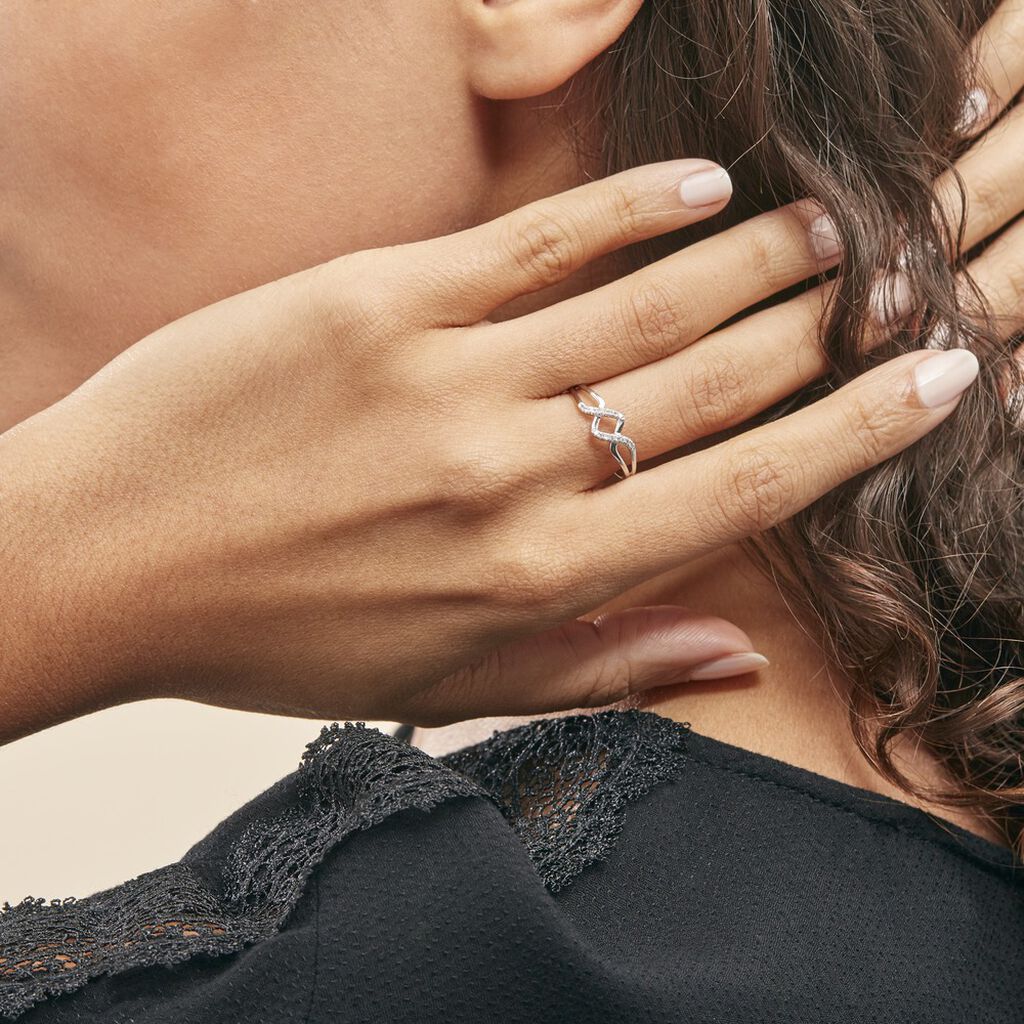 Bague Loula Or Blanc Diamant - Spannringe Damen | OROVIVO