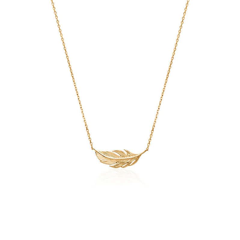 GIA Damen Collier Vergoldet Feder - Halsketten Damen | OROVIVO