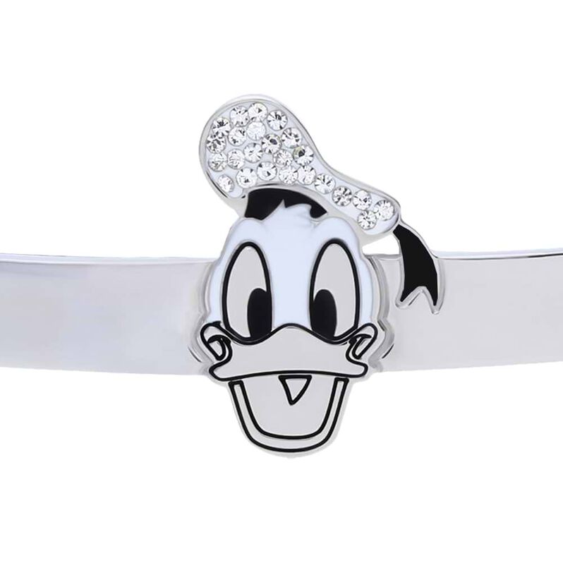 Bracciale rigido in acciaio con Paperino e strass - Spannringe Damen | OROVIVO
