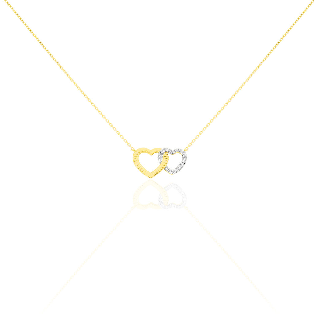 Collier Or Jaune Amanda Coeur Diamant - Spannringe Damen | OROVIVO