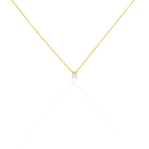 Damen Halskette Gold 375 Diamant 0,064ct - Halsketten Damen | OROVIVO