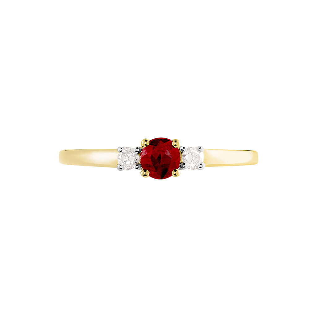 ELISABETH Damen Ring Gold 585 (14 Karat) Rubin Rot 0,33 ct