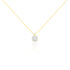 SOLO Damen Collier Gold 750 (18 Karat) Diamant Wei&szlig; 0,120 ct Blume