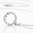Damen Collier Silber 925 Zirkonia Wei&szlig; 0,1 ct Kreis B 1 mm