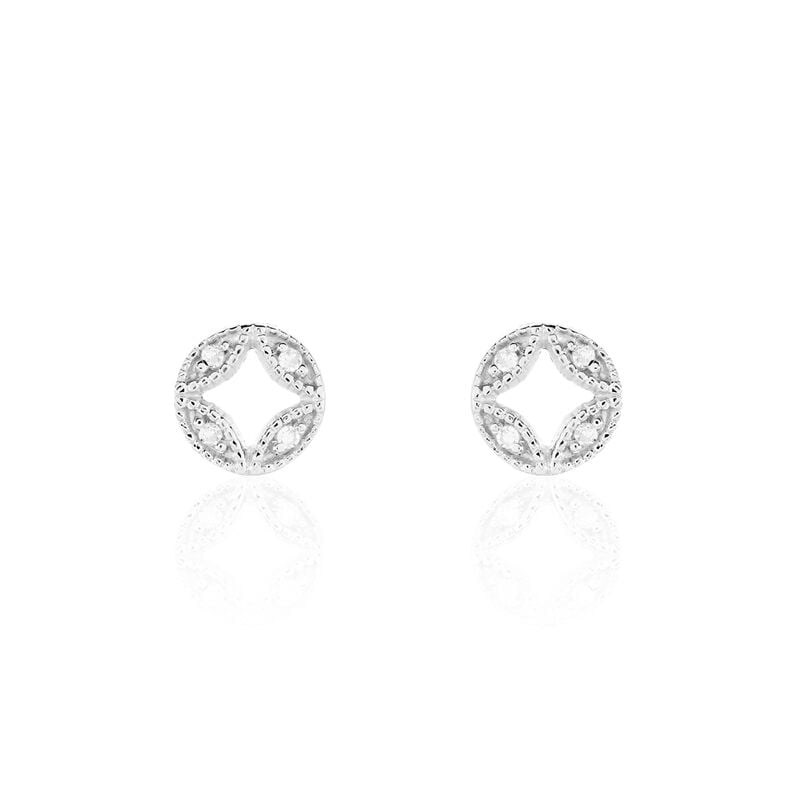 Boucles D'oreilles Or Weiss Luciana - Spannringe Damen | OROVIVO