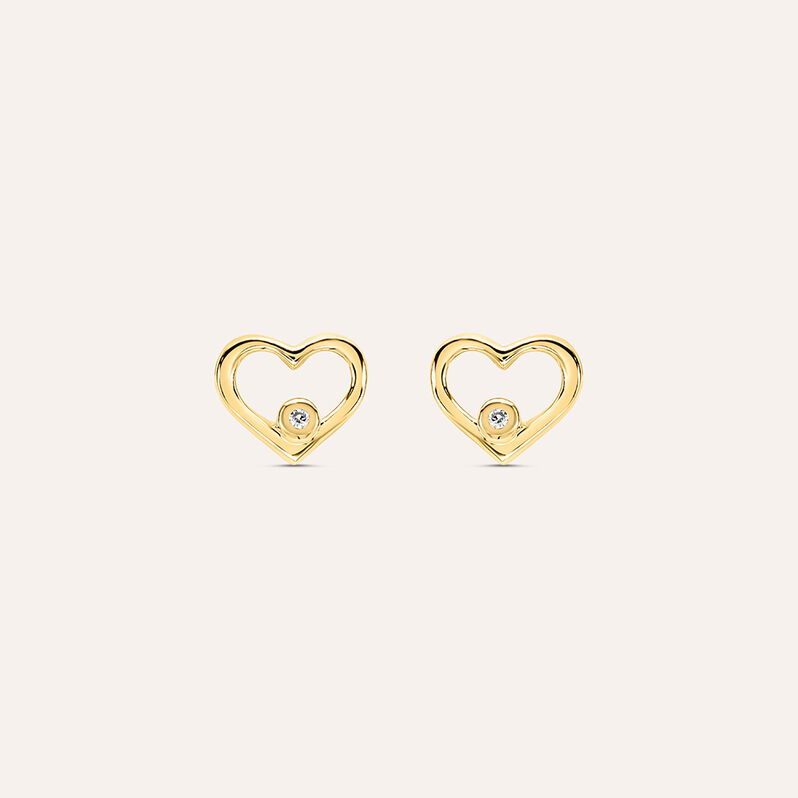 Orecchini Lobo Sophia Oro Giallo Diamante - Spannringe Damen | OROVIVO