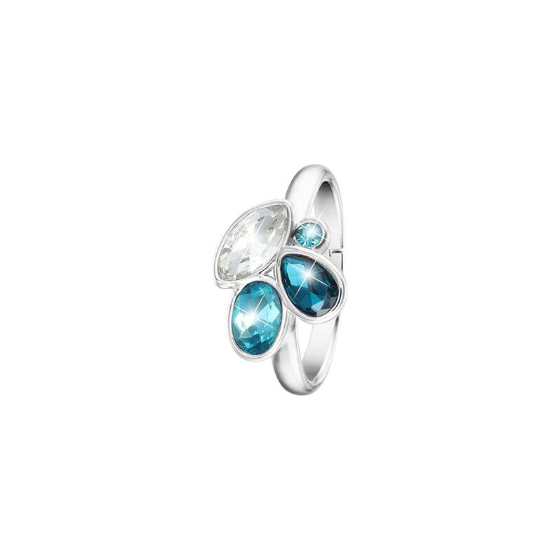 Anello in metallo rodiato e pietre - Spannringe Damen | OROVIVO
