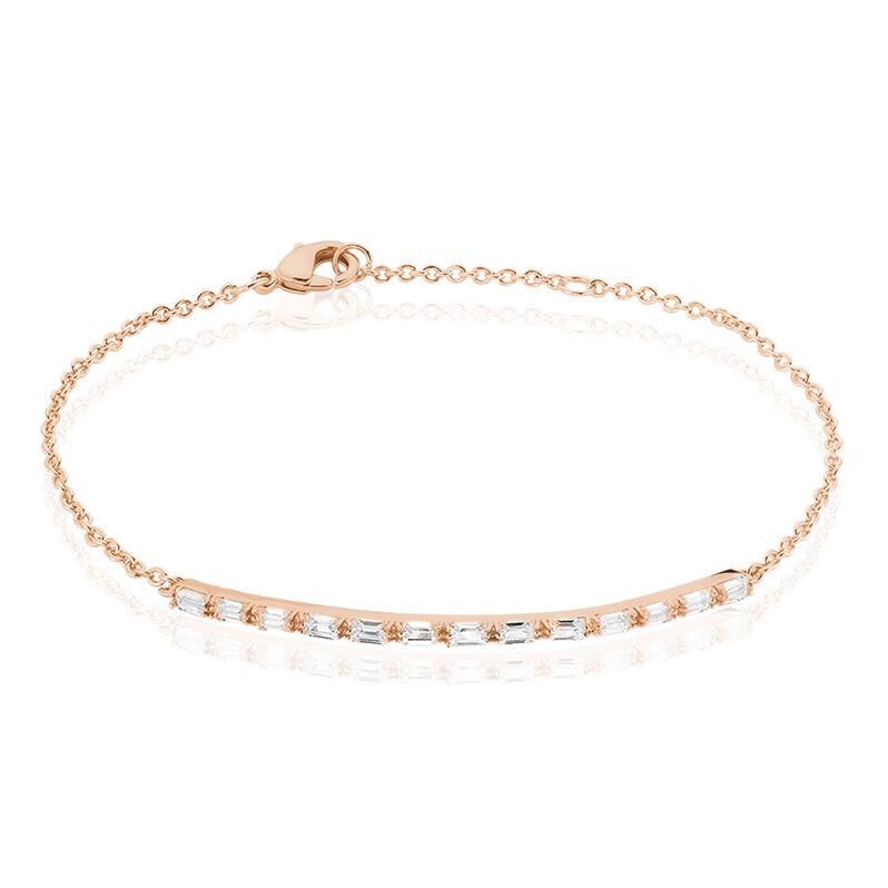 Bracelet Plaque Or Rose Auxane - Spannringe Damen | OROVIVO