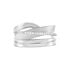 IRA Damen Ring Silber 925 Zirkonia Wei&szlig; B 12,25 mm