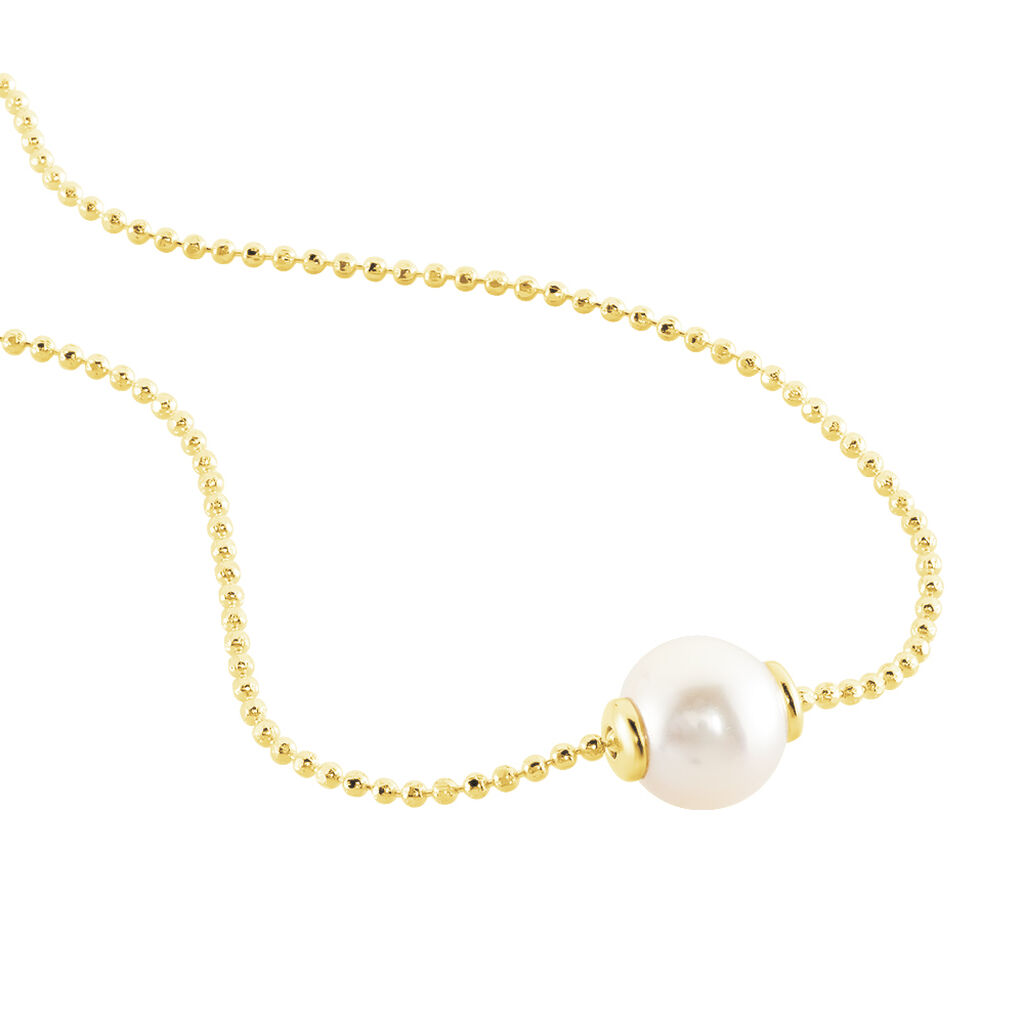 Damen Halskette Silber 925 Vergoldet Zuchtperle - Halsketten Damen | OROVIVO