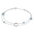 SINAYA Damen Armband Silber Silber 925 Glas Blau 0,13 ct Kreis