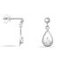 BETHILDA Damen Ohrstecker Silber 925 Zirkonia Wei&szlig; Tropfen