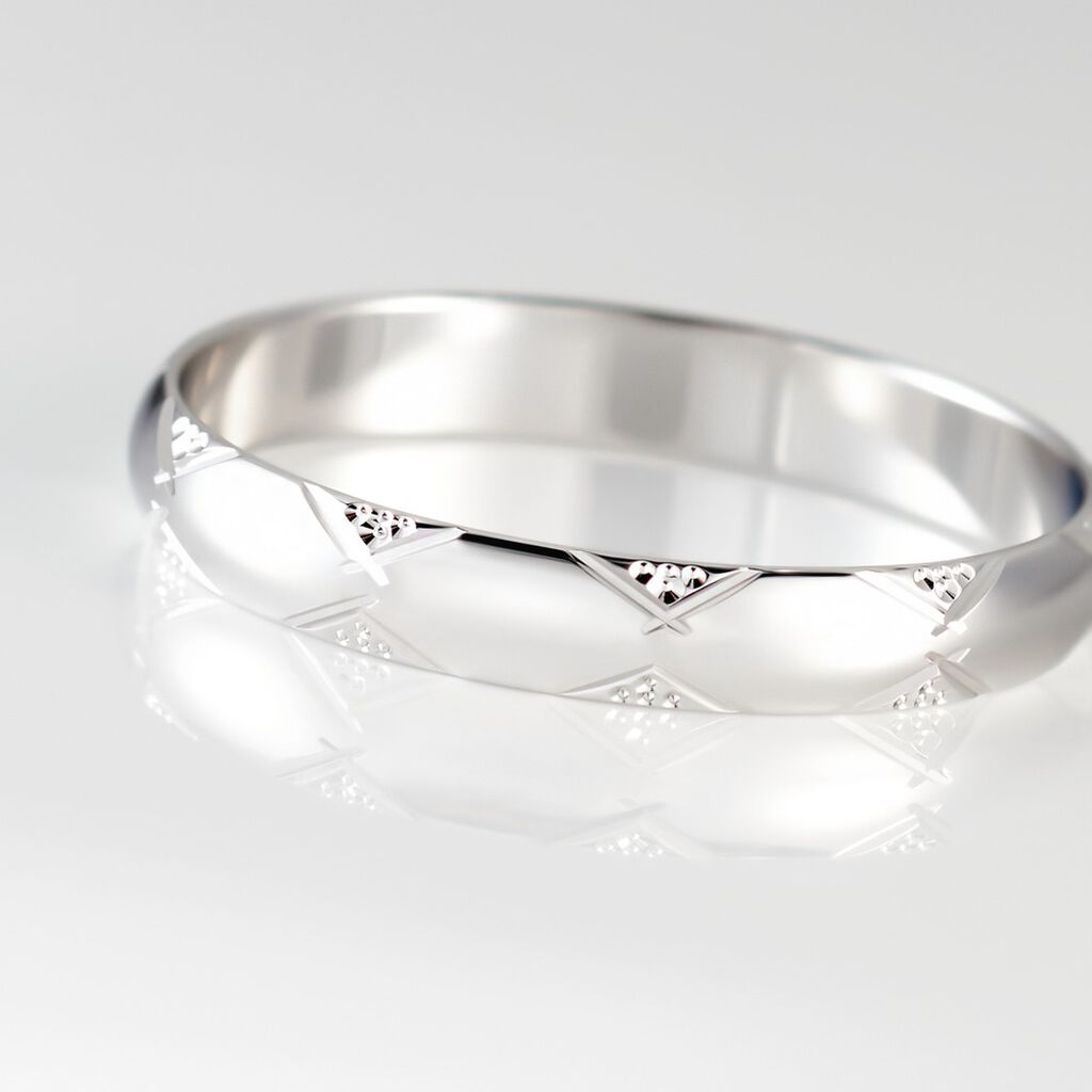 Alliance Harmonie Demi Jonc Classique Or Blanc - Spannringe Familie | OROVIVO