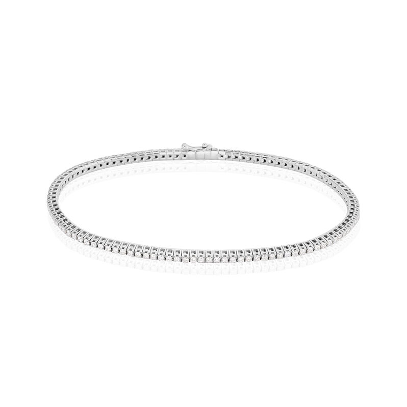 Bracelet Moscou Or Blanc Diamant - Spannringe Damen | OROVIVO
