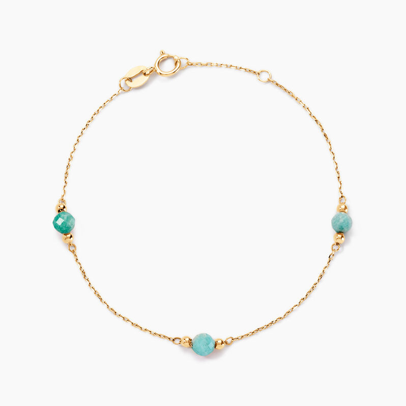 Bracelet Billy Or Jaune Turquoise - Spannringe Damen | OROVIVO