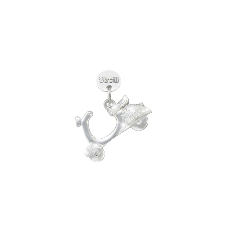 Charm in argento rodiato e glitter - Spannringe Damen | OROVIVO