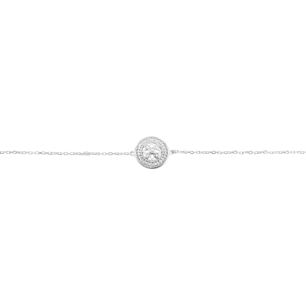 Bracelet Or Weiss Elfidiane Cercle Fleur - Spannringe Damen | OROVIVO