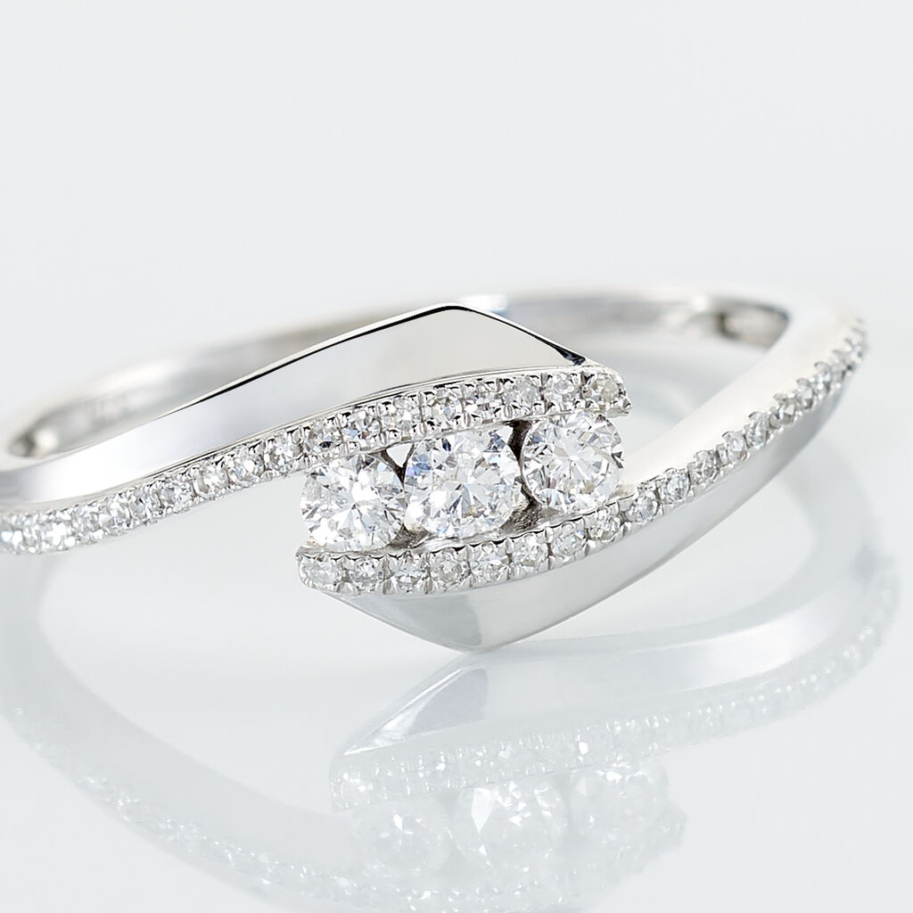 Bague Barbara Or Blanc Diamant - Spannringe Damen | OROVIVO
