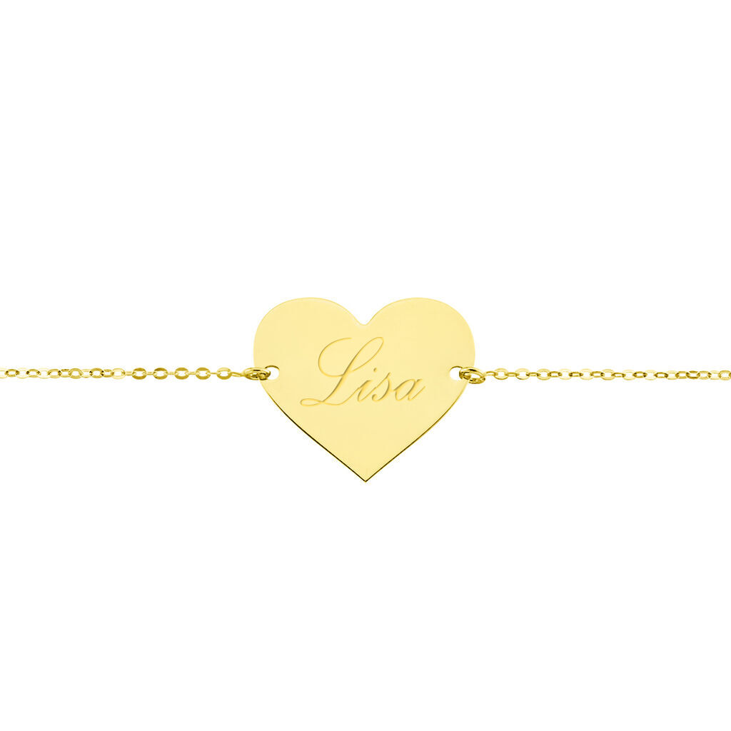 Damenarmband Gold 375 Herz gravierbar Valeria - Personalisierte Geschenke Damen | OROVIVO