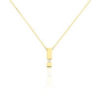 GRANADA Damen Collier Gold 375 (9 Karat) Diamant Weiß 0,04 ct Barren