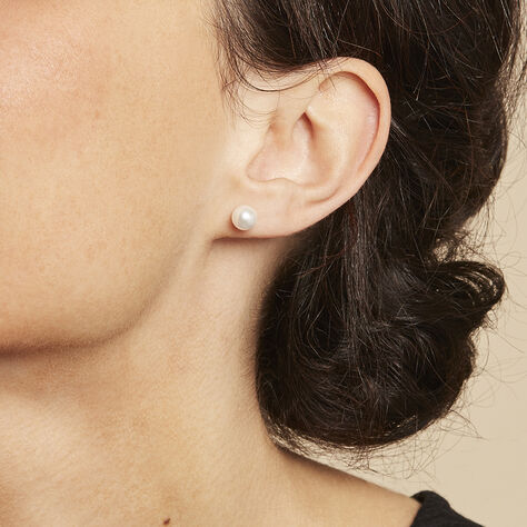 Damen Perlenohrringe Gold 585 Akoyaperle 6-7mm Grace - Ohrstecker Damen | OROVIVO