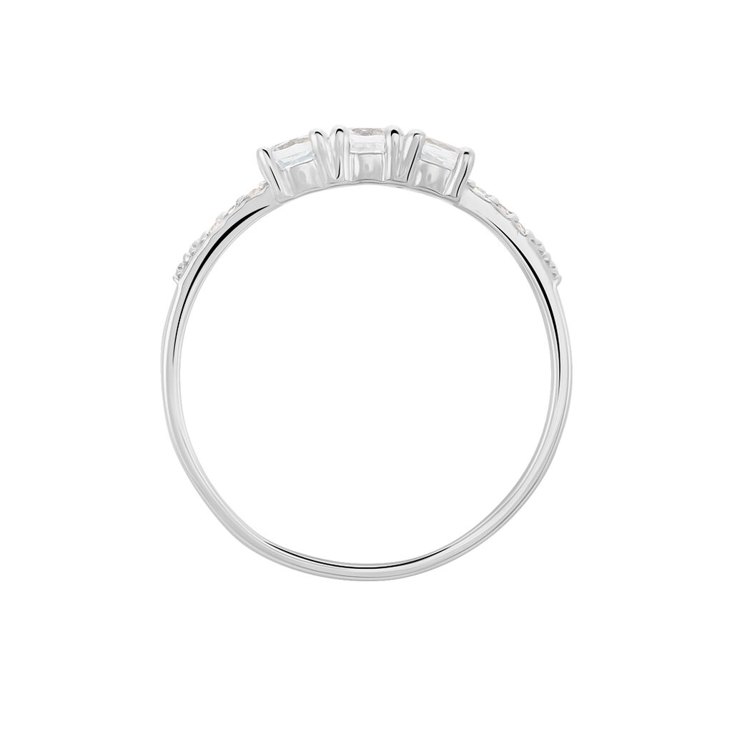 Bague Or Weiss Pricille Topaze Et Oxydes - Spannringe Damen | OROVIVO