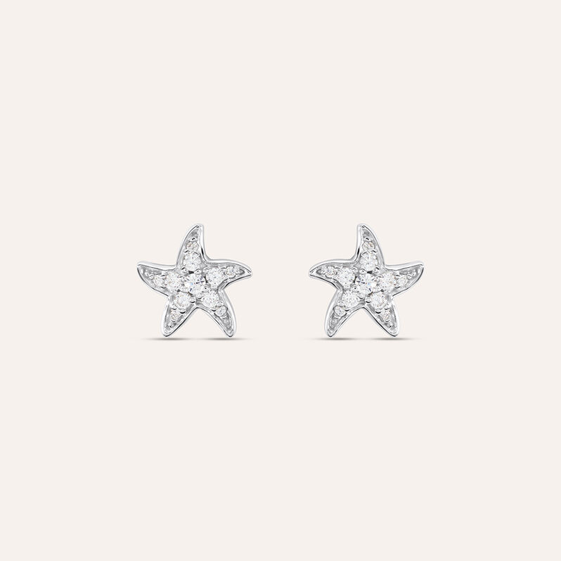 Orecchini Lobo Silver Moments Argento Rodiato Cubic Zirconia - Spannringe Damen | OROVIVO