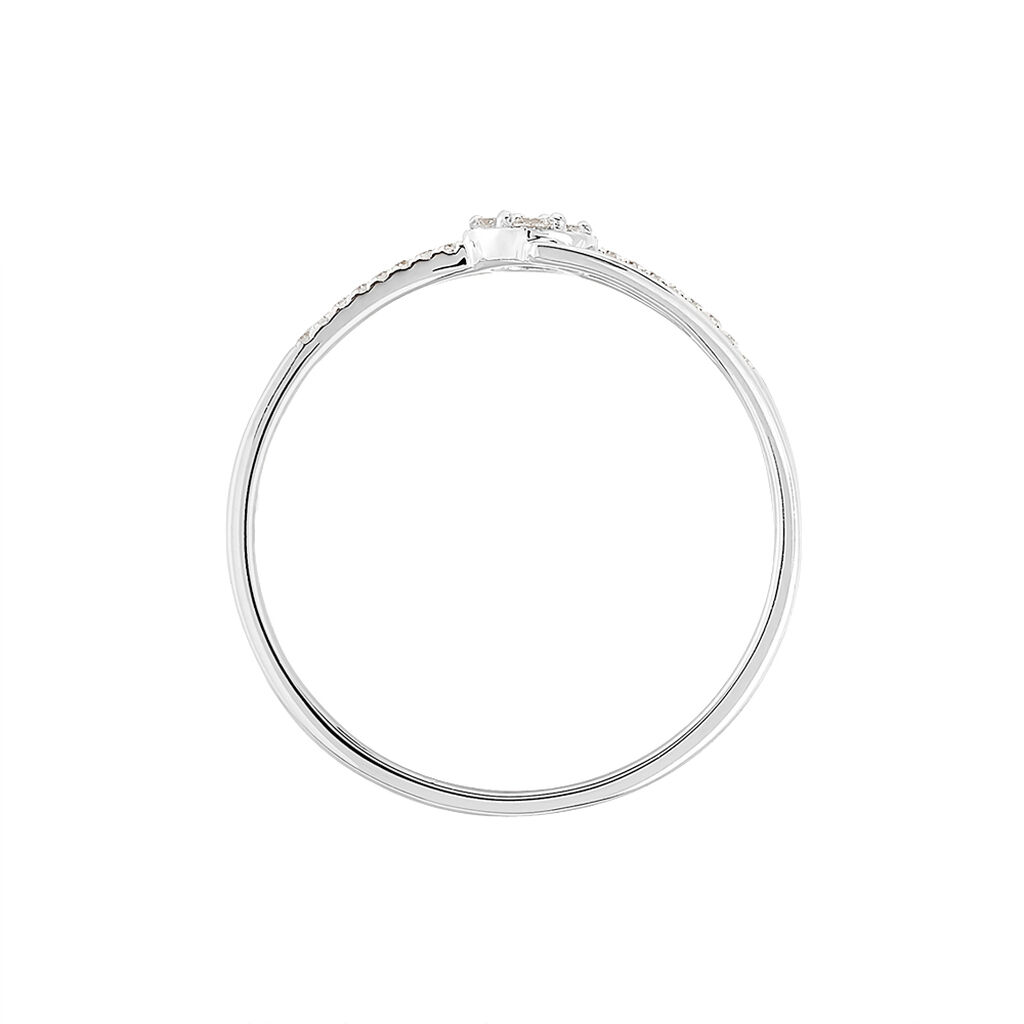 Bague Solitaire Atalante Or Blanc Diamant - Spannringe Damen | OROVIVO
