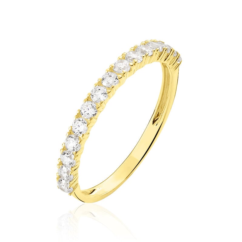 JULIETTA Damen Trauring Gold 375 (9 Karat) Zirkonia Wei&szlig; - Eheringe mit Stein Damen | OROVIVO