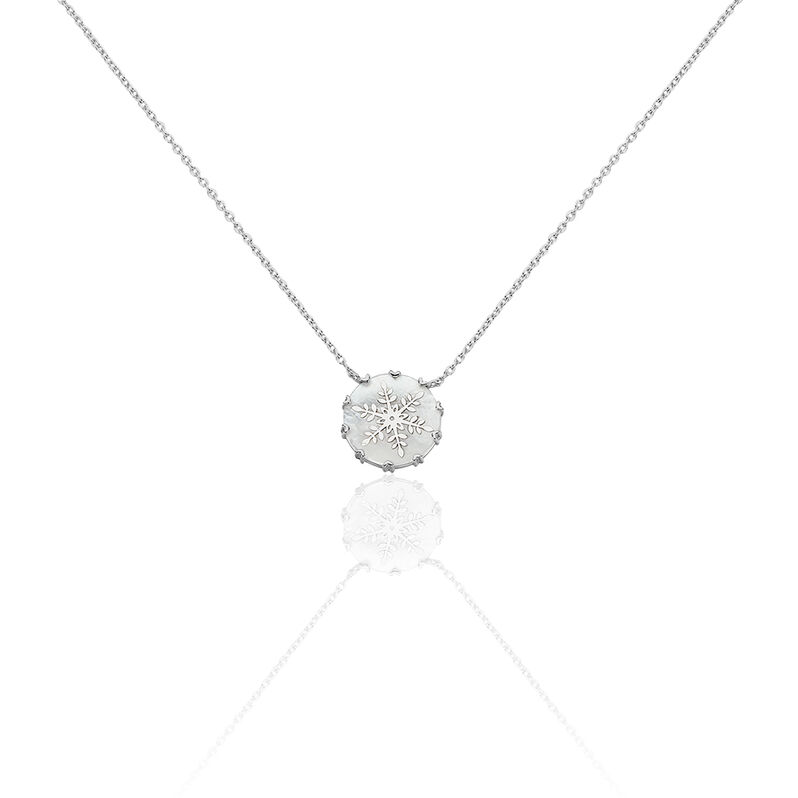 Damen Halskette Silber 925 Perlmutt  - Halsketten Damen | OROVIVO