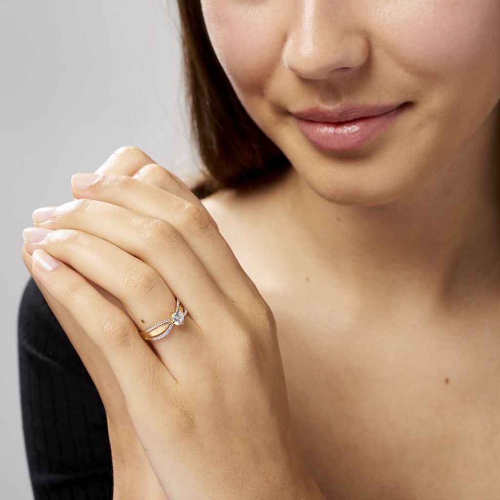 Bague Or Jaune Rozabel Pince - Spannringe Damen | OROVIVO