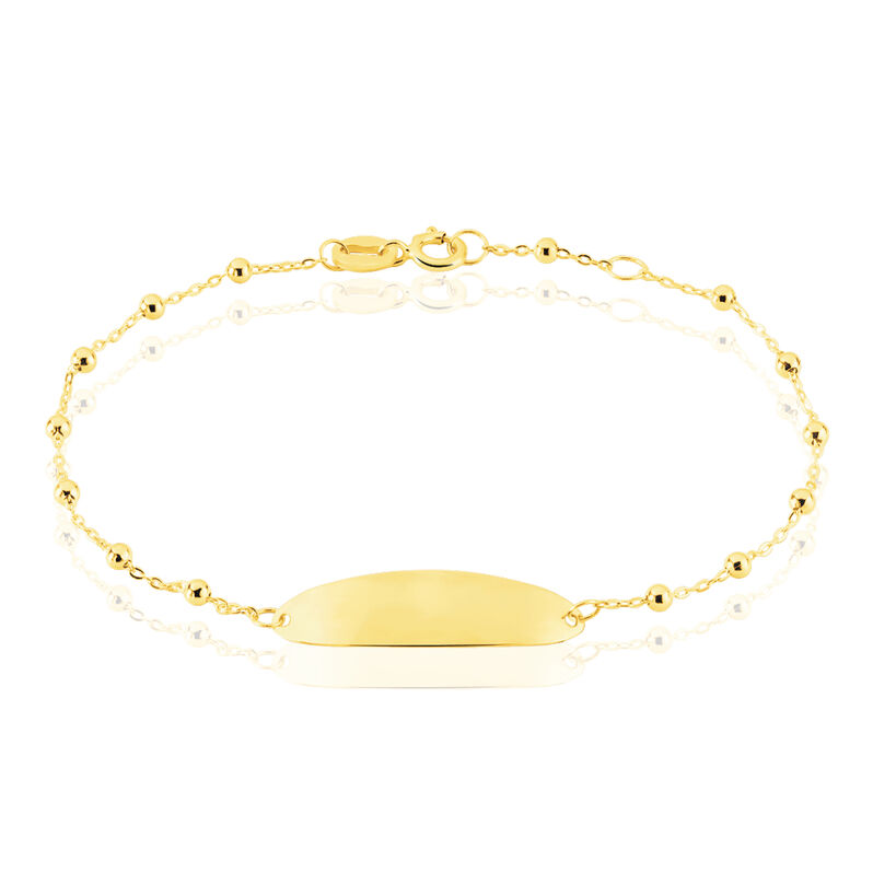 Bracelet Identité Evelina Maille Boule Or Jaune - Spannringe Kinder | OROVIVO