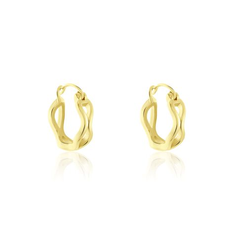 Damen Creolen Messing Gold plattiert  - Creolen Damen | OROVIVO