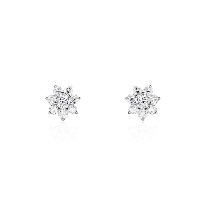 Damen Ohrstecker Weißgold 375 Diamant 0,5ct Spring  - Ohrstecker Damen | OROVIVO