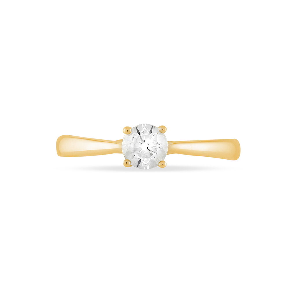 Bague Solitaire Victoria Or Jaune Diamant - Spannringe Damen | OROVIVO