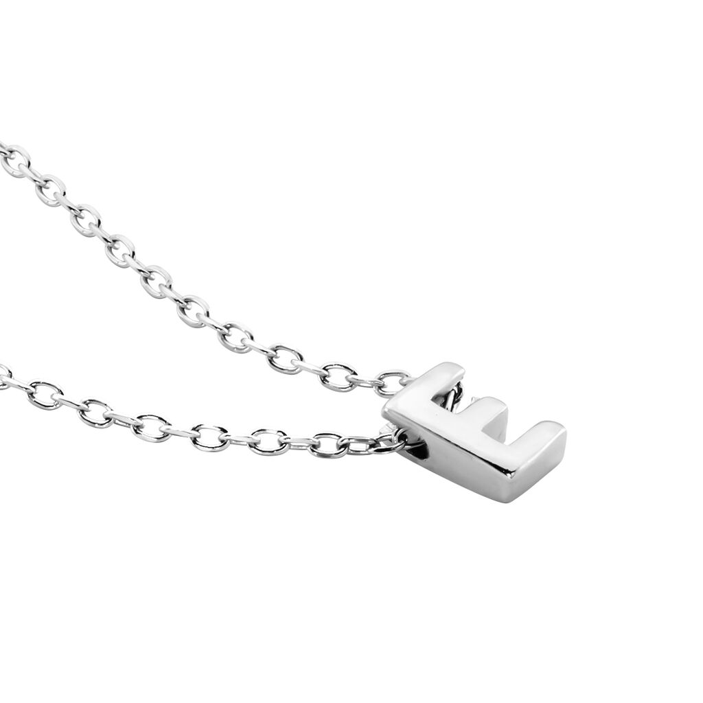Damen Collier Silber Silber 925 Buchstabe E