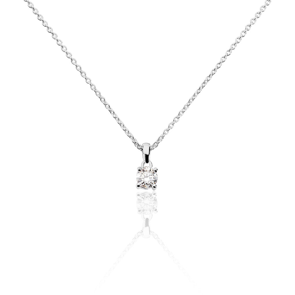 Collier Alexandra Or Blanc Diamant - Spannringe Damen | OROVIVO