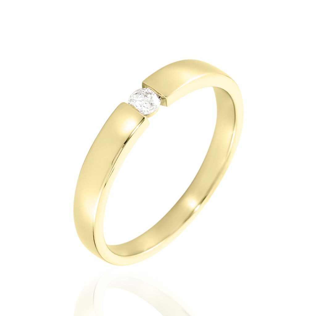 Damen Ring Gold 375 Diamant 0,1ct Seville  - Verlobungsringe Damen | OROVIVO