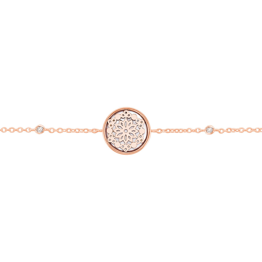 Damenarmband Silber 925 Rosé Vergoldet Zirkonia - Armbänder mit Anhänger Damen | OROVIVO