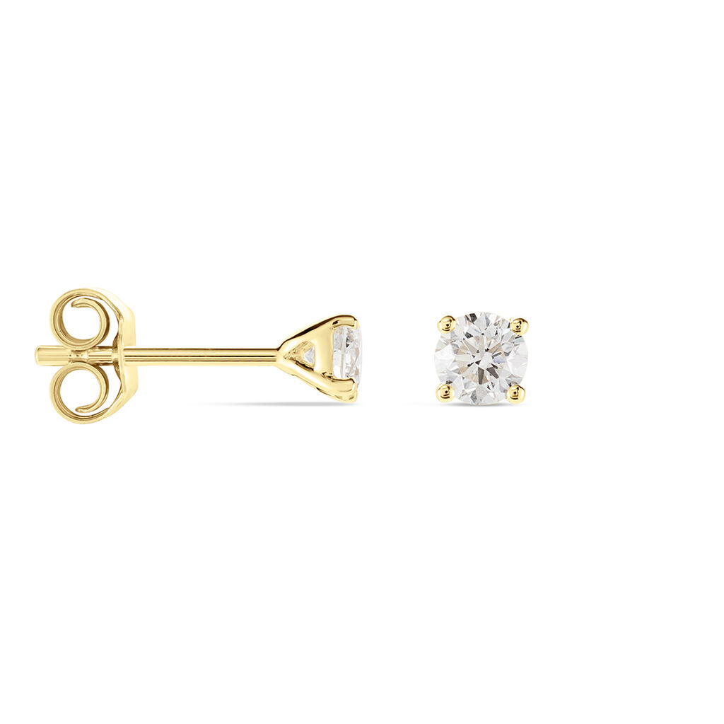 VICTORIA Damen Ohrstecker Gold 585 (14 Karat) Diamant Wei&szlig; 0,31 ct