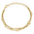 SELIN Damen Armband Edelstahl vergoldet Viereck B 1,5 mm