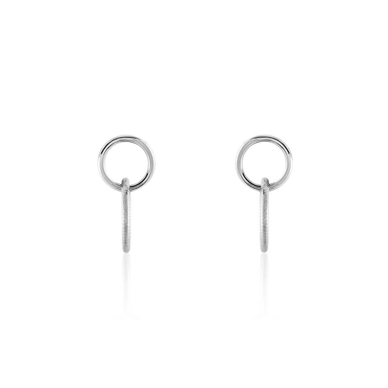 Boucles D'oreilles Pendantes Argent Rhodié Vanne - Spannringe Damen | OROVIVO