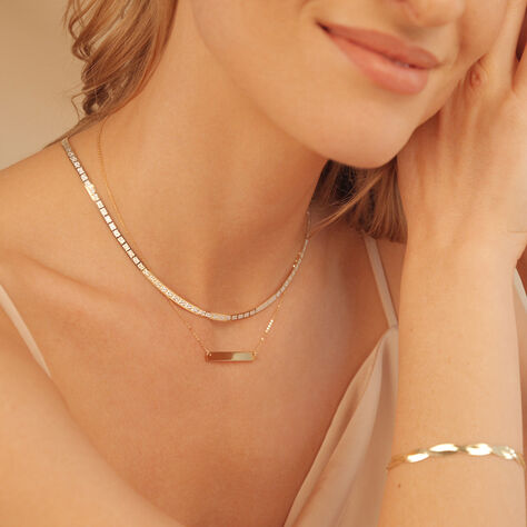 Damen Schlangenkette Silber 925 Vergoldet Bicolor Nuri - Halsketten Damen | OROVIVO